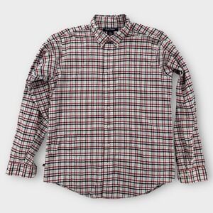 Brooks Brothers Fleece Shirt Boys XL Classic Fit Plaid LS Supima Cotton Preppy